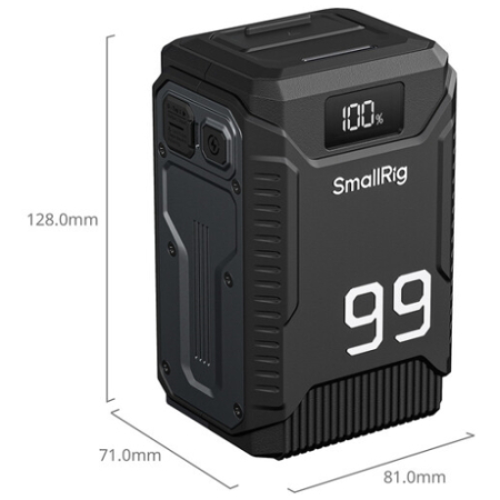 SmallRig 5864 T99 - akumulator V-Mount z odpornością Triple-Proof - wymiary